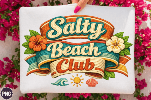 Download Salty Beach Club Vintage T-Shirt PNG - Png Collection