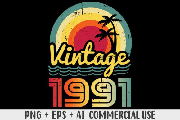 Download Vintage 1991 PNG Sublimation Design - Png Collection