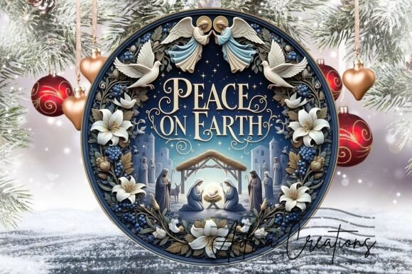 Download Peace on Earth Angel Christmas Round Png - Png Collection