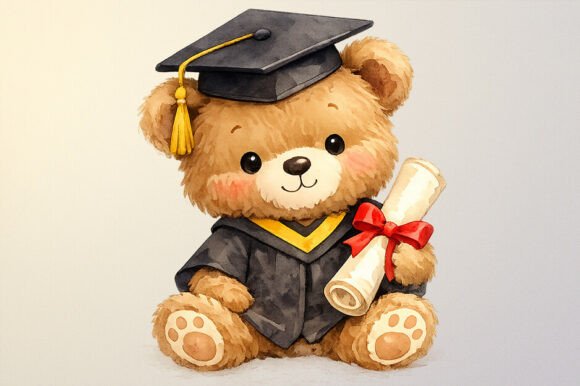 Download Whimsical Graduation Bear PNG Clipart - Png Collection
