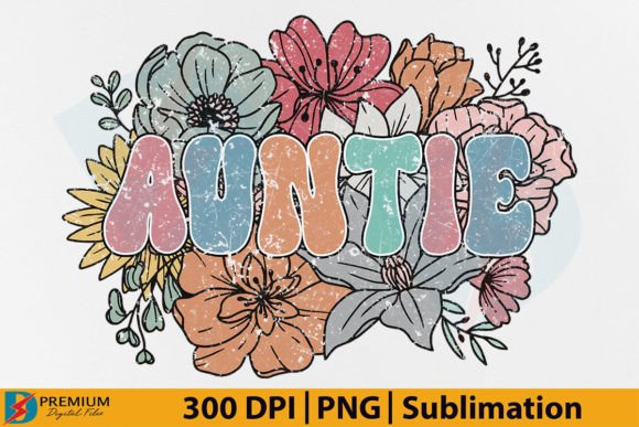 Download Retro Auntie PNG, Aunt Floral Flower - Png Collection