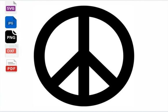 Download Peace Sign SVG PNG DXF PDF Digital - Png Collection