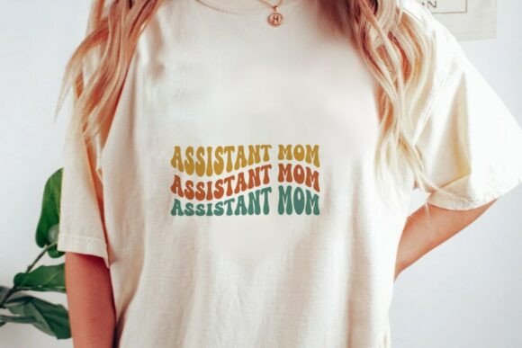 Download Assistant Mom Retro Wavy Design Png - Png Collection