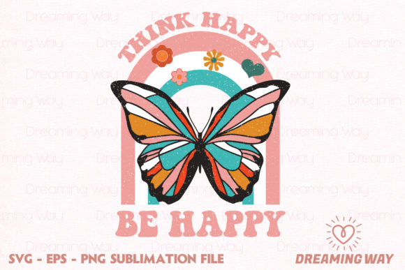 Download Think Happy Be Happy Hippie Quotes SVG - Hippie quotes Collection