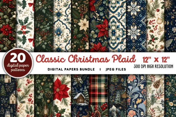 Download Classic Christmas Plaid Backgrounds - Backgrounds Collection