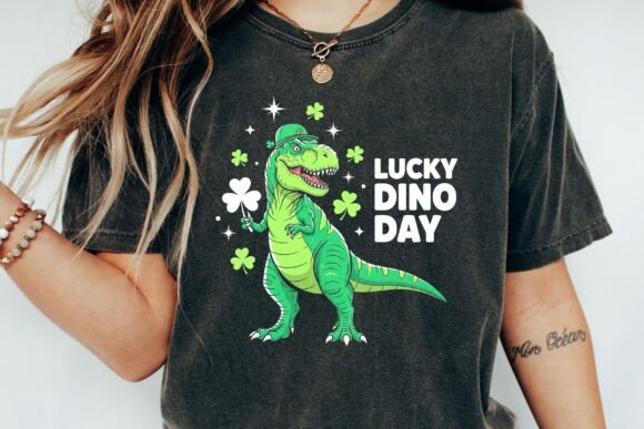 Download Funny St Patrick's Day Dino T-shirt PNG - Png Collection