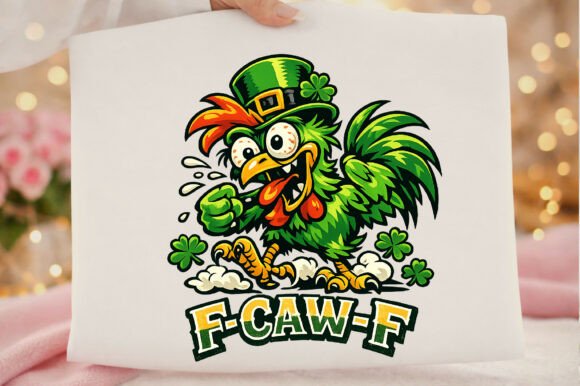 Download F-CAW-F Funny St Patrick’s Rooster Png - Png Collection