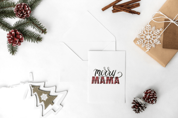 Download Merry Mama Png Instant Download, Red and - Png Collection
