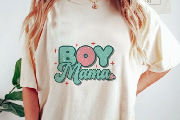 Download Boy Mama Retro Groovy Text Png - Png Collection