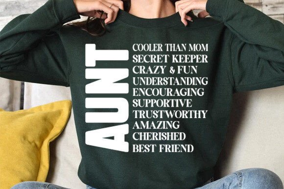 Download Aunt Cooler Than Mom Svg Png - Png Collection