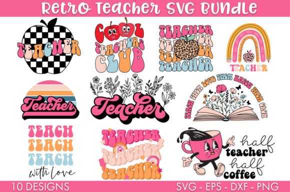 Download Retro Teacher SVG Bundle PNG - Png Collection