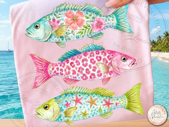 Download Preppy Summer Png Coastal Fish Png - Png Collection