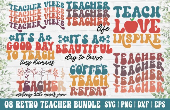 Download Retro Teacher SVG Bundle - Teacher PNG - Png Collection